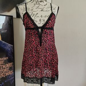 Victoria's Secret The Lacie - Leopard Print Slip Dress Size Large